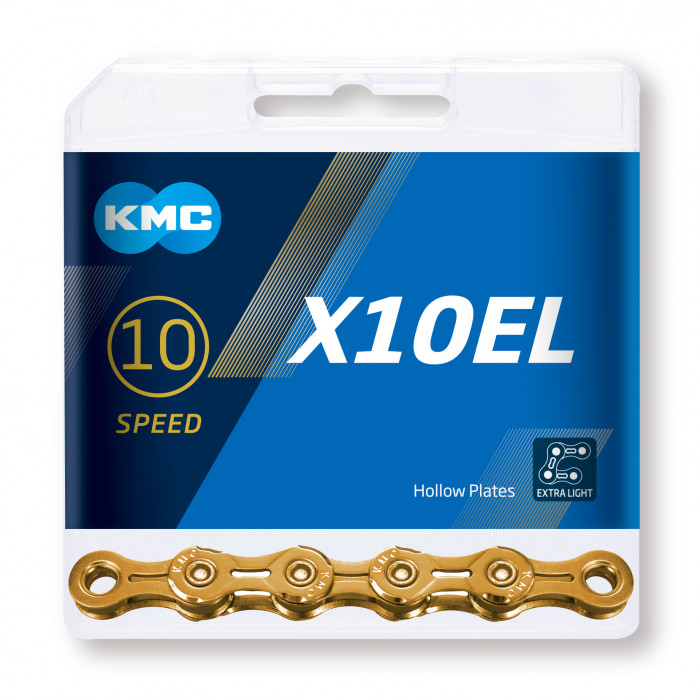 Reťaz KMC X10 EL Gold Ti-N, 10 Speed