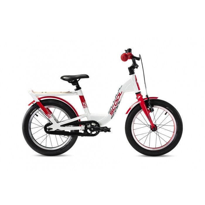 S'COOL  Detský bicykel niXe EVO 16 bielo/červený (od 111 cm) ()