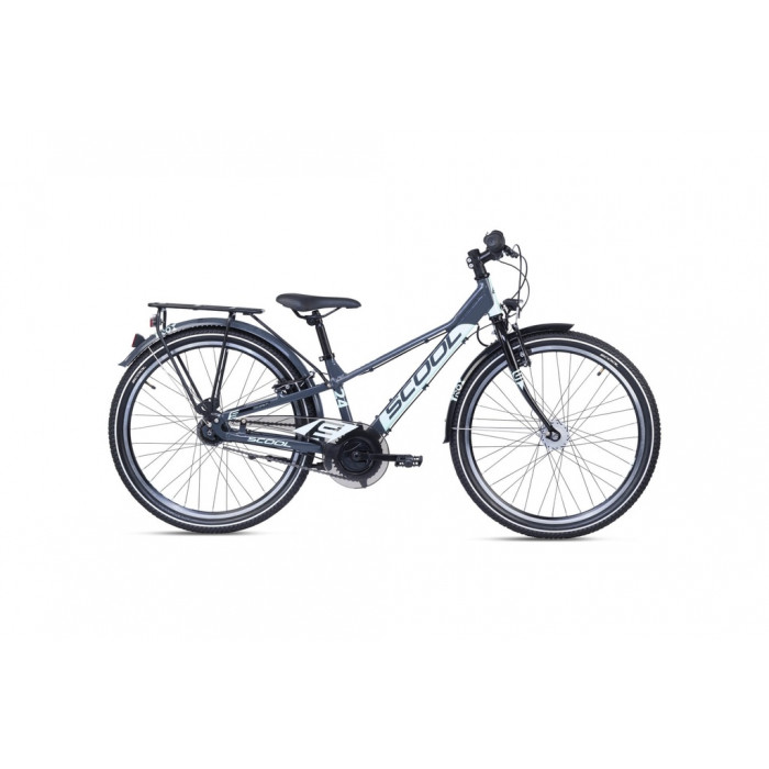 S'COOL Detský bicykel troX EVO 7s antracitový/tyrkysový ()