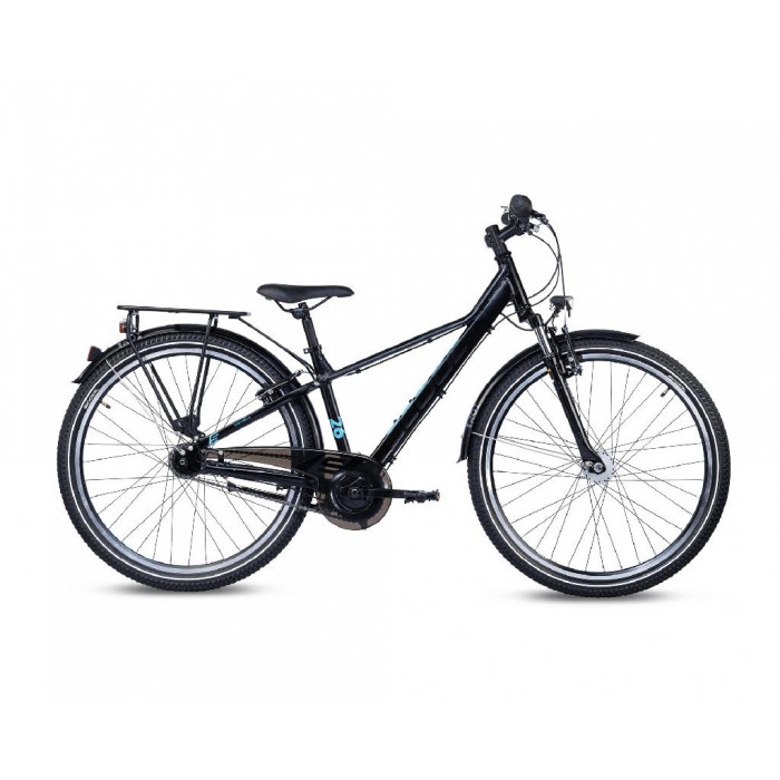 S'COOL  Detský bicykel troX EVO 7-Gang čierny/modrý ()