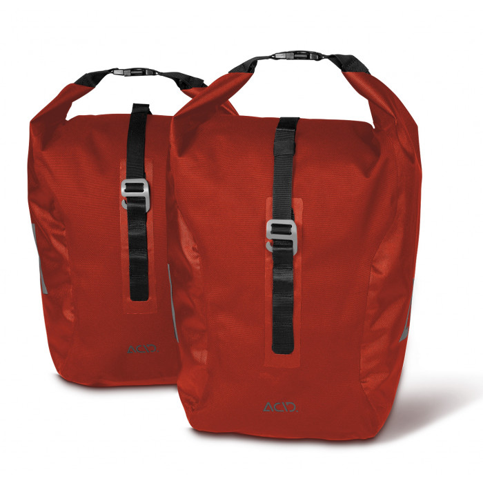 Bočné tašky ACID Traveler 20 flame´n´black na zadný nosič (2kusy)