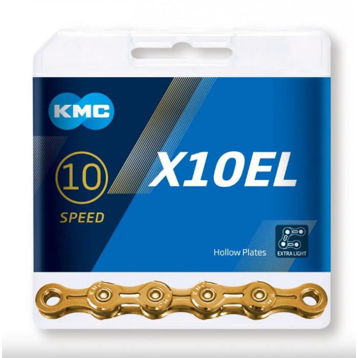 KMC Reťaz X 10 EL Ti-N Gold 114 článkov, extra ľahká