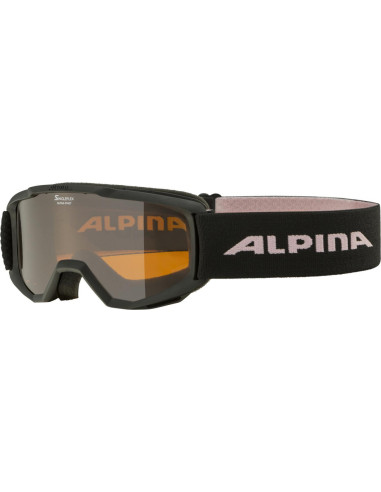 ALPINA Lyžiarske okuliare detské PINEY čierno-ružové