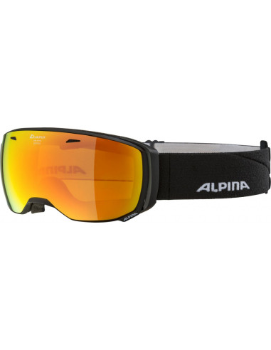 Lyžiarske okuliare Alpina ESTETICA čierne mat, Q-LITE red