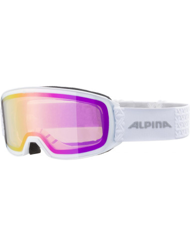 Lyžiarske okuliare Alpina NAKISKA biele Q-LITE pink