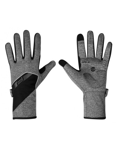 FORCE rukavice GALE softshell, jar - jeseň, šedé