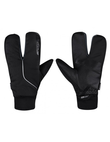FORCE rukavice zimné HOT RAK PRO 3-prsté, čierne