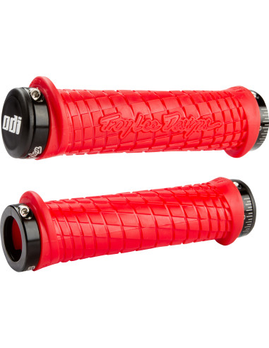 ODI MTB grips Troy Lee Designs Lock-On red, 130mm black clamps