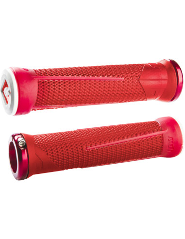 ODI MTB grips AG1 Signature Lock-On 2.1 red-fire red, 135mm red clamps