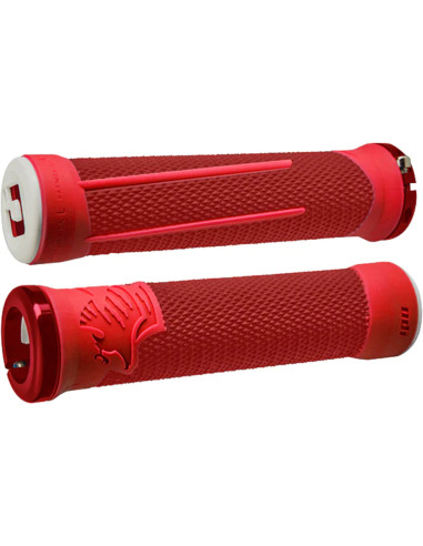 ODI MTB grips AG2 Signature Lock-On 2.1 red-fire red, 135mm red clamps