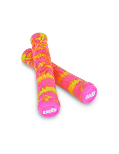 ODI Griffe Hucker Signature Limited Ed. ohne Flansch gelb - pink, 160mm