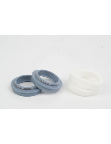 FORK DUST WIPER KIT - 32mm GREY (INCLUDES FLANGED DUST WIPERS & 10mm FOAM RINGS) - REVELATION/ARGYLE 
