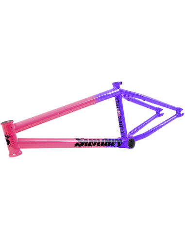 Sunday Street Sweeper Frame Bottom Bracket: Mid BB, Chain Stay Length: 12.7 to 13, Color: pink fade lila, Material: CrMo, Model 
