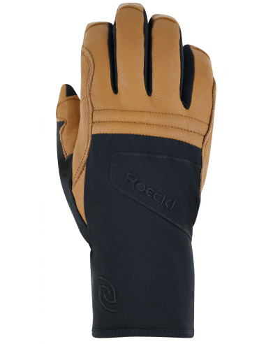 ROECKL Lyžiarske rukavice Mellau GTX čierna/hnedá