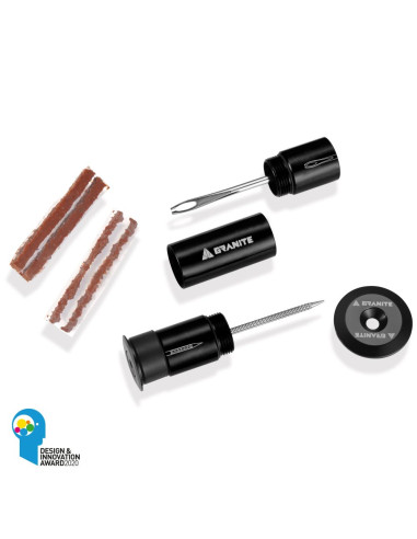 Granite Stash Tire Plug - Tubeless Flat Tire Repair Kit - černý