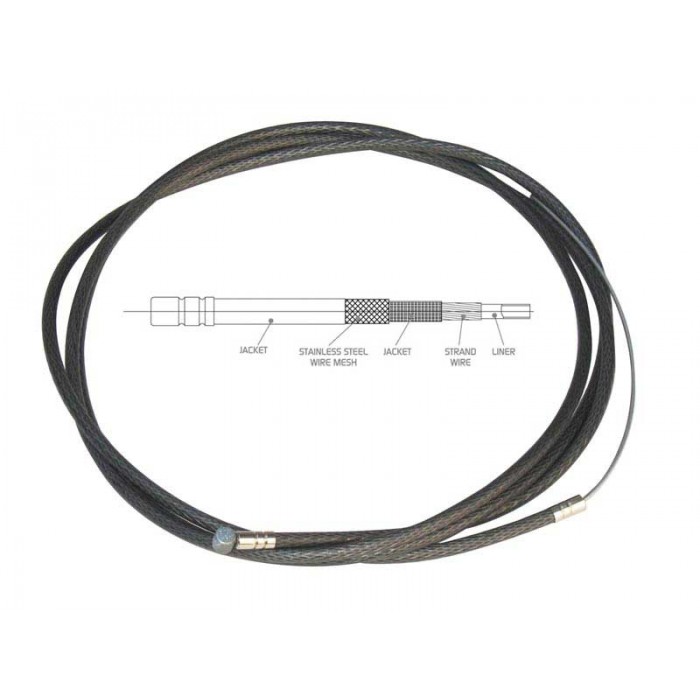 Gusset XL linear cable smoke (kouřový - poloprůhledný)